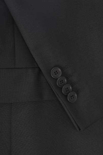 istock Suit lose up texture detail textile black tuxedo blazer 1165498696