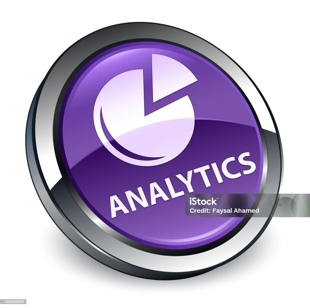 Analytics Button Analytics 3d Purple Round Button Stock Illustration - Download Image ...