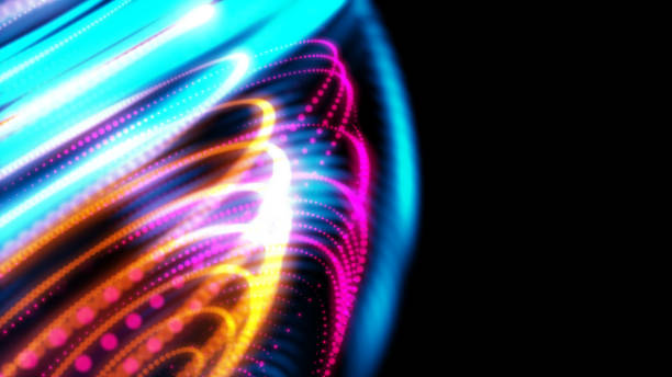 istock 5G digital world internet connecting, neon color light digital global in cyber space with data line transfer link for future connecting technology concept. 3d rendering visual model. 1165502677