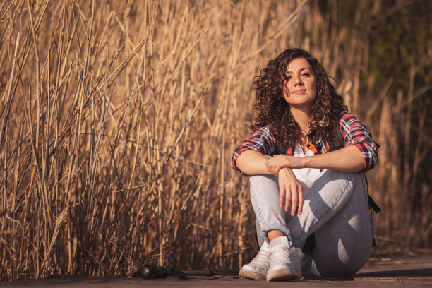 istock Woman taking a hiking break 1165503971