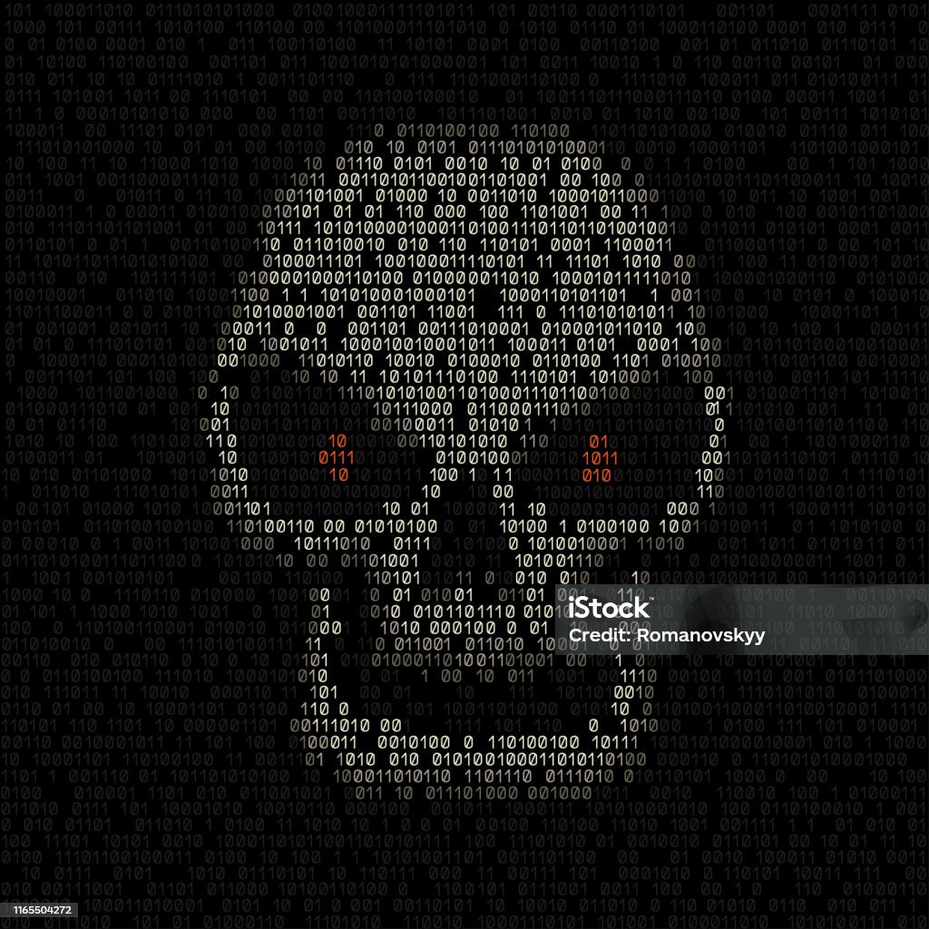 Digital Code Hacker Skull Stock Illustration - Download Image Now ...