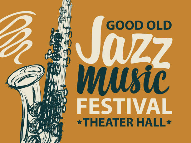 istock poster for jazz music festival with saxophone 1165506589