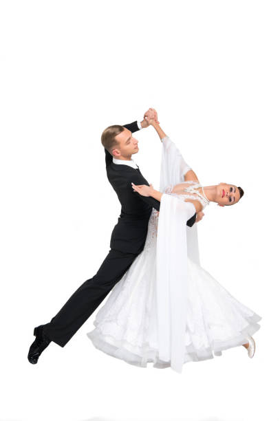 istock ballrom dance couple in a dance pose isolated on white bachground 1165506839