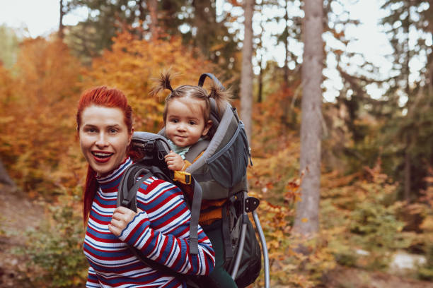 istock Autumn trip to the forest with my daughter 1165507133