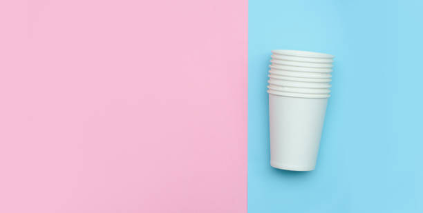 istock Craft glasses on a pink blue background 1165514470