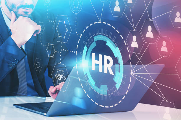 istock Thinking man with laptop, HR and social connection 1165515160