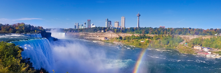 Panorama of Niagara Falls.