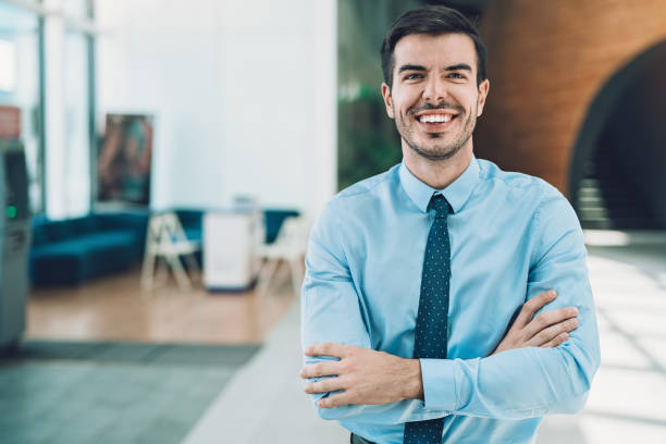 istock Entrepreneur in an office building lobby 1165519493