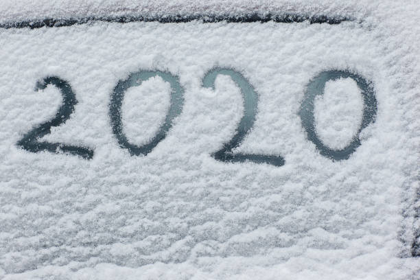 istock The inscription on the snow 2020. place for text 1165526757