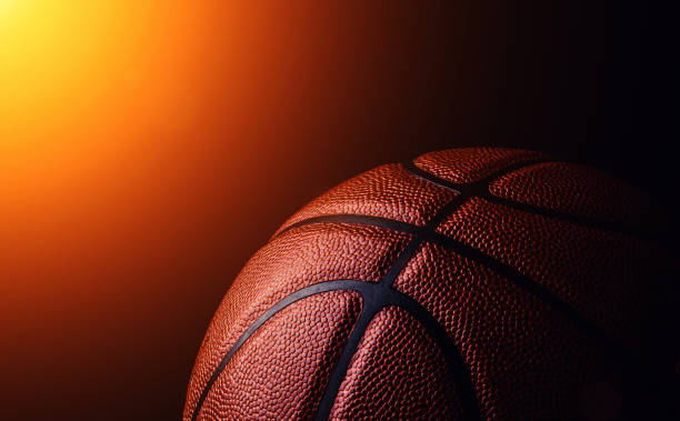 istock basketball ball on black background. 1165527843