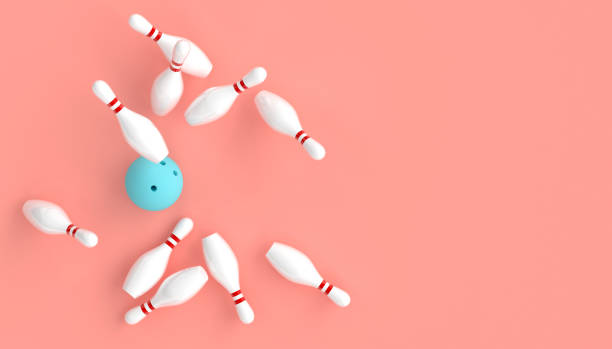 3d render image of a bowling ball and sketches