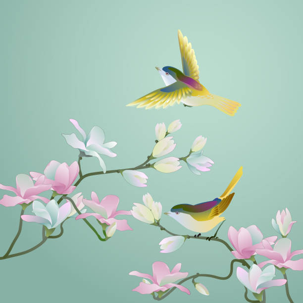 Chinese traditional painting vector art illustration