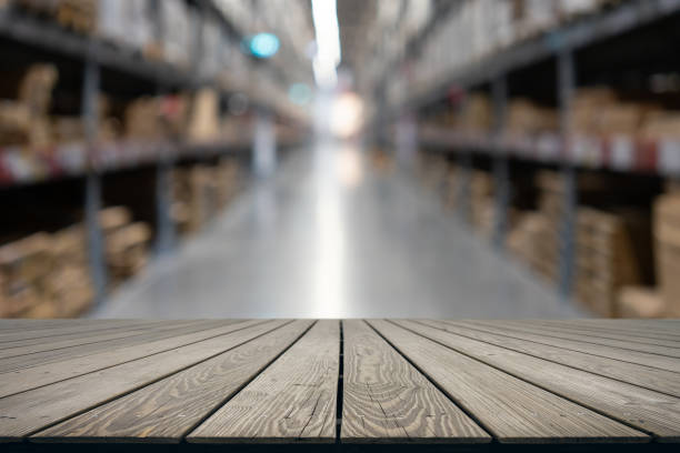 istock Mock up perspective empty top wooden board with Abstract blurred. using as background montage concept with copy spaces and white space for your text or design. 1165535041