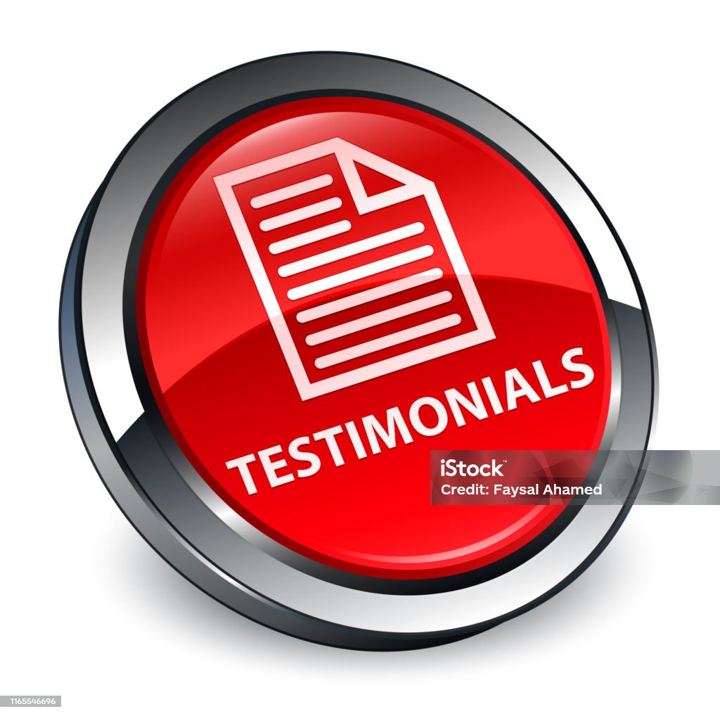 Testimonials Button Testimonials 3d Red Round Button Stock Illustration - Download Image ...