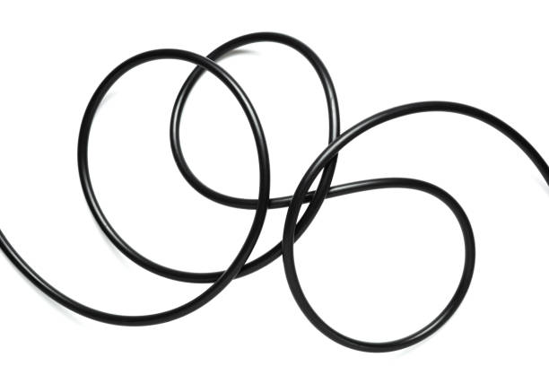 istock A Black wire cable isolated on a white background abstraction. 1165546703