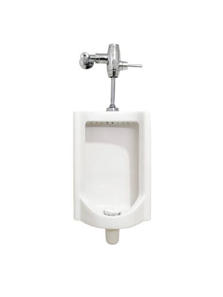White Male urinal partition isolated on white background with Clipping path