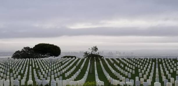 istock Military Cemetery overlooking bay 1165550768