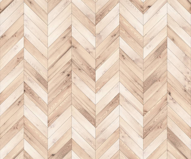 istock Chevron natural parquet seamless floor texture 1165554436