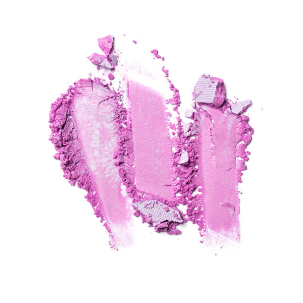 istock Brush stroke of shiny crushed bright purple eye shadow 1165566095