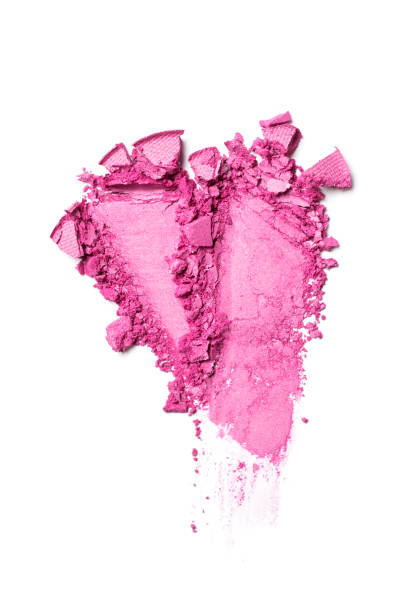 istock Brush stroke of shiny crushed bright pink eye shadow 1165566174