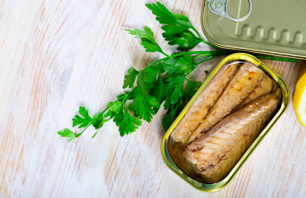 istock Mackerel fillets preserves in oil with herbs 1165571377