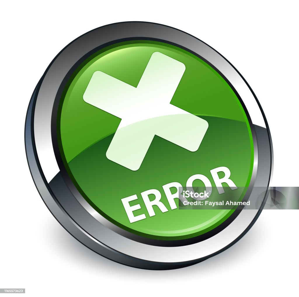 Error 3d Soft Green Round Button Stock Illustration - Download Image ...