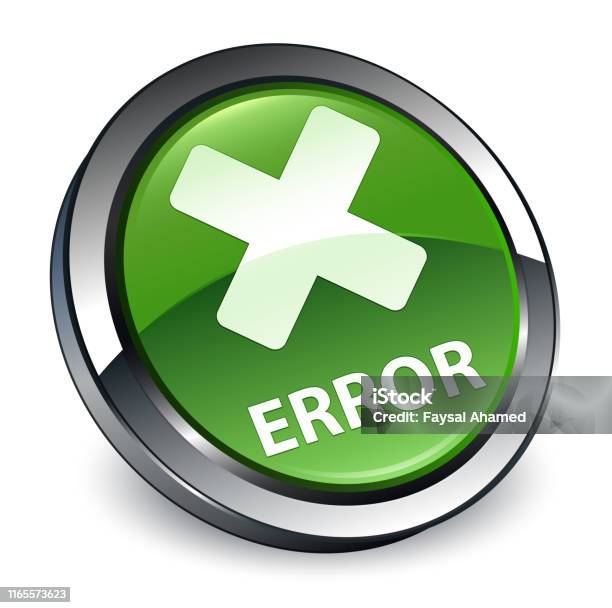 Error 3d Soft Green Round Button Stock Illustration - Download Image ...