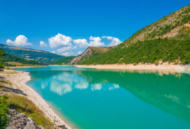 istock Fiastra lake and Lame Rosse canyon (Marche, Italy) 1165574399