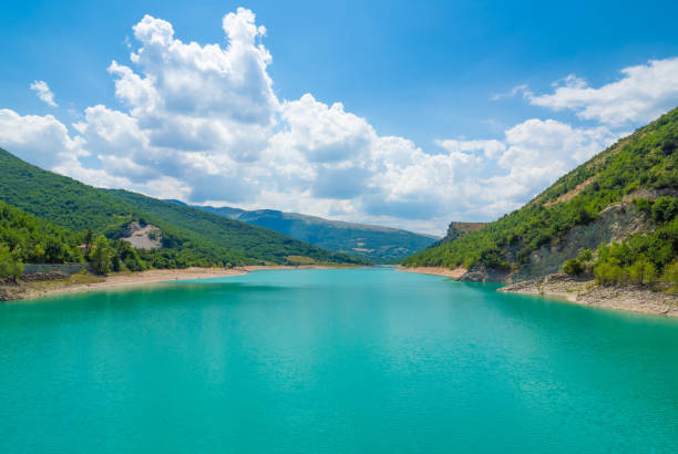 istock Fiastra lake and Lame Rosse canyon (Marche, Italy) 1165574441