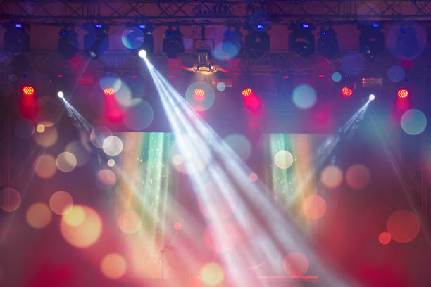 istock Colorful light system in concert area 1165575078