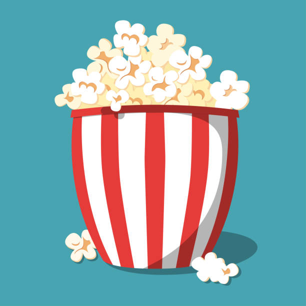 prażona kukurydza - popcorn stock illustrations