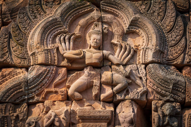 phanomrung исторический парк ориентир бурирам, таиланд, замок скалы, - thailand buriram temple hinduism стоковые фото и изображения