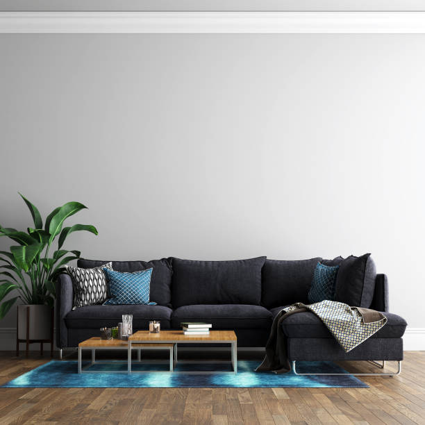 istock Interior Living Room Wall Mock Up Background 1165579017
