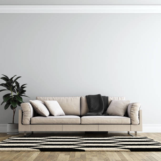 istock Interior Living Room Wall Mock Up Background 1165579022