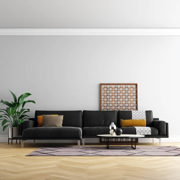 istock Interior Living Room Wall Mock Up Background 1165579023