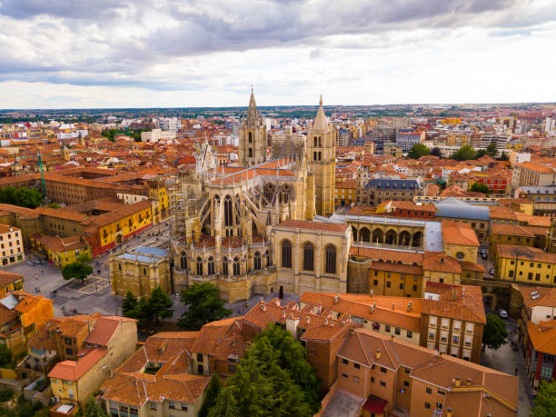 istock View from drone of Cathedral in Leon 1165579830