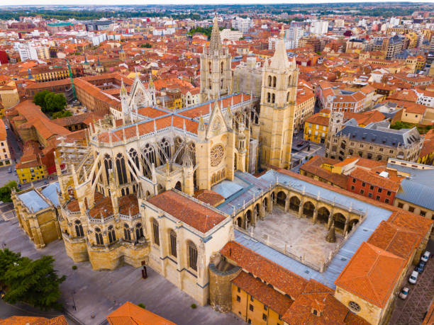 istock View from drone of Cathedral in Leon 1165579841