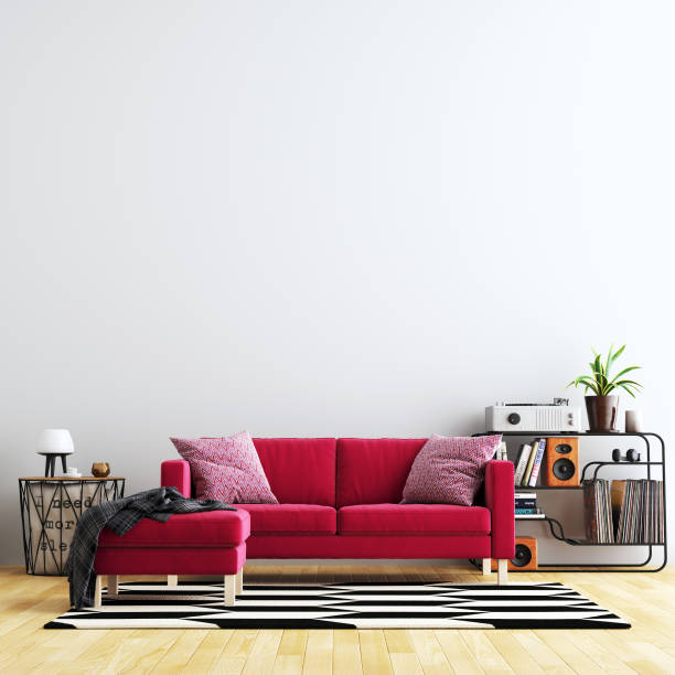 istock Interior Living Room Wall Mock Up Background 1165579857