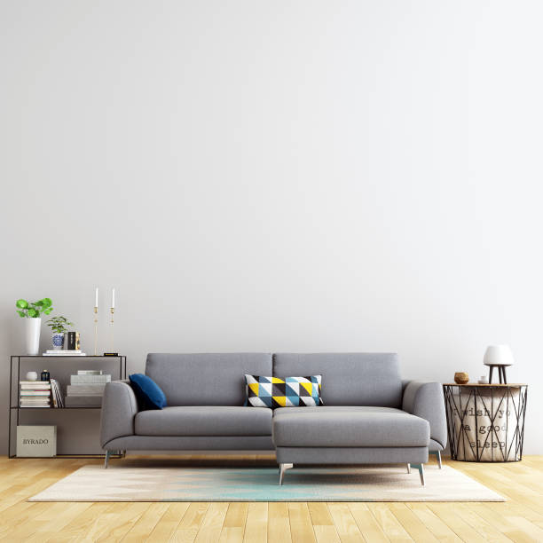 istock Interior Living Room Wall Mock Up Background 1165580175