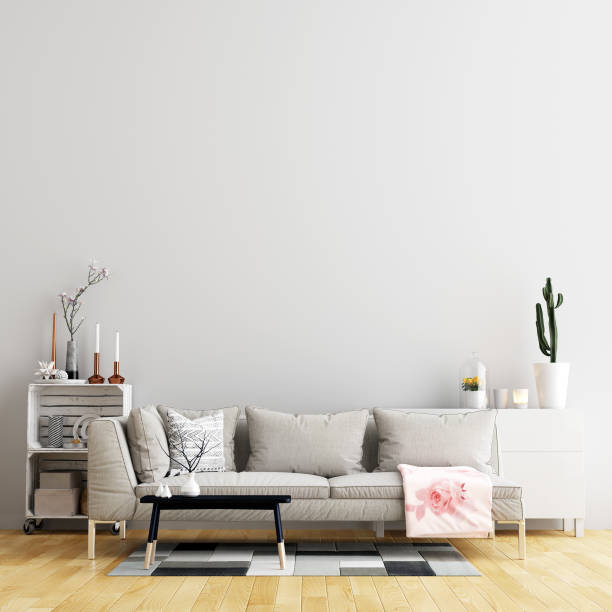 istock Interior Living Room Wall Mock Up Background 1165580330