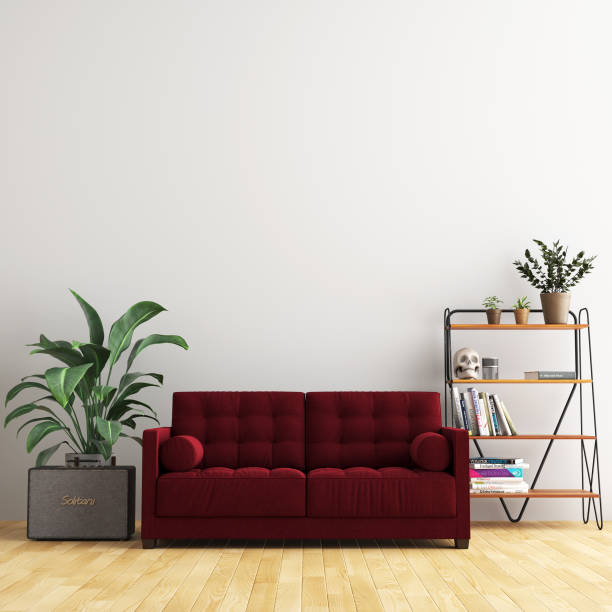 istock Interior Living Room Wall Mock Up Background 1165580440