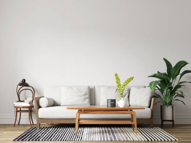 istock Interior Living Room Wall Mock Up Background 1165582020