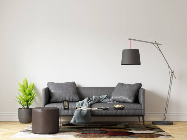 istock Interior Living Room Wall Mock Up Background 1165582300