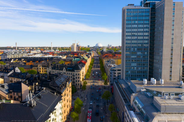 istock Central Stockholm seen from above, Gotgatan 1165586780