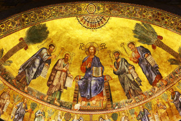 istock Ancient christian mosaic in Rome 1165587072