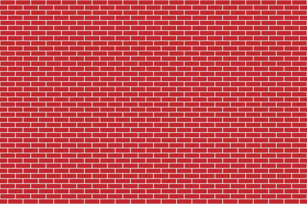ilustrações, clipart, desenhos animados e ícones de simule a parede e a alvenaria de tijolo para seu projeto - backgrounds red textured brick wall