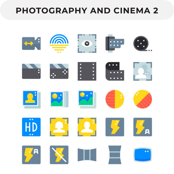 balíček plochých ikon pro uživatelské rozhraní. pixel dokonalou sadu vektorových ikon pro webový design a aplikaci webových stránek. - dělení změna tvaru fotky stock ilustrace