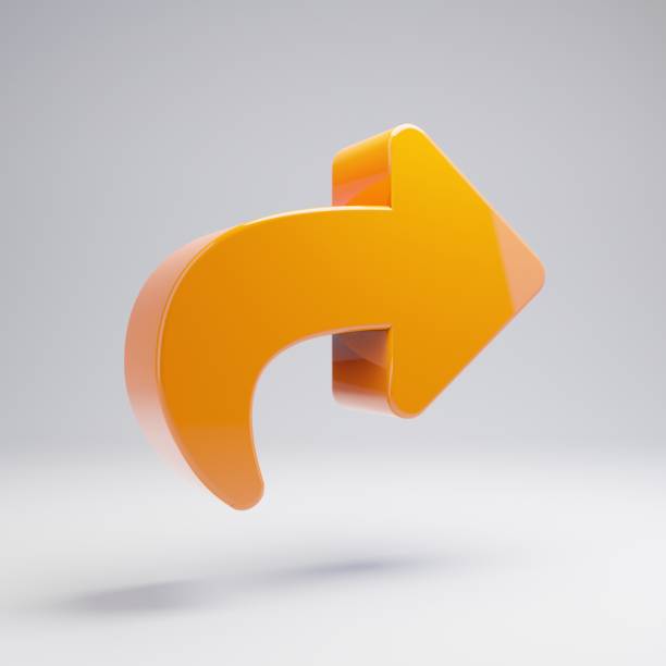 istock Volumetric glossy hot orange Share icon isolated on white background. 1165599953