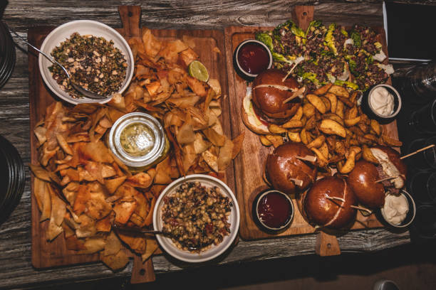 istock Table with appetizers in the club 1165603483