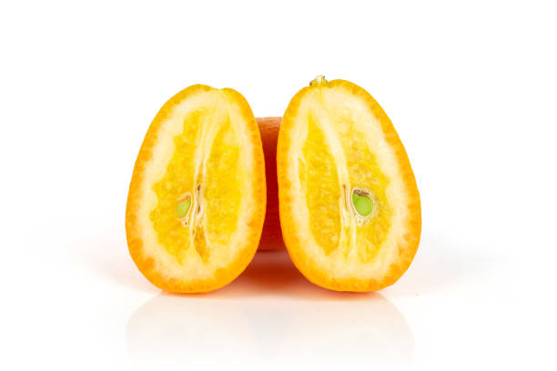 istock Fresh orange kumquat isolated on white 1165612098